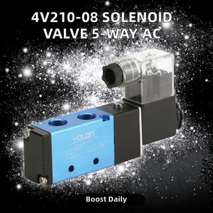 วาล์วโซลินอยด์ไฟฟ้าควบคุมด้วยลมแบบนิวเมติก รุ่น 4V210-08 แบบเดี่ยว 2 ตำแหน่ง 5 ทาง 110V AC สภาพใหม่ ขนาด PT1/4 นิ้ว - Product Image 2