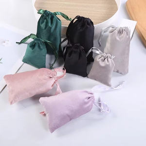 10*15cm Soft <b>Velvet</b> Drawstring Jewelry <b>Bag</b> Multi-size Packaging Sachet for Candy Storage Display Festival Gift Packing Pouch - Product Image 5