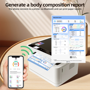 독특한 8 전극 스케일 전신 분석 스케일 디지털 BMI 체지방 무게 블루투스 무게 스마트 디지털 스케일 핸들 - Product Image 2