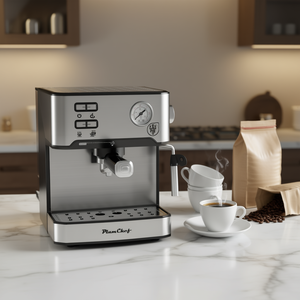 Cafetera Espresso PlumChef de 1350W y 20 Bares, Semiautomática, con Tanque de Agua de 1.5L, para Uso Doméstico - Product Image 2