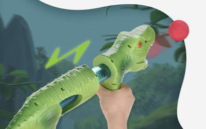 Pabrik 2025 produk baru suara dinosaurus dan cahaya peluru lembut pistol udara 2 in 1 musim panas mainan luar ruangan untuk anak-anak - Product Image 4