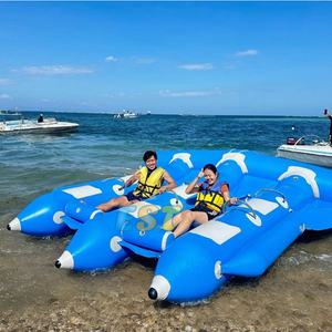 Poisson mouche gonflable hermétique prix usine 4 <span class=keywords><strong>6</strong></span> sièges poisson mouche gonflable remorquable bateau banane flottant gonflable - Product Image 1