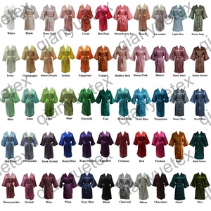 사용자 정의 신부 들러리 실크 새틴 기모노 가운 - Product Image 6