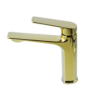 Luxurious Modern Single-Hole <strong>Basin</strong> Faucet Copper-Zinc Simple Design Ceramic <strong>Valve</strong> for Cold Hot Water Functions in Bathroom - Product Image 1