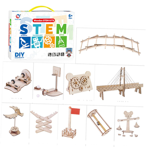 ชุดโครงสร้างไม้ DIY OKYN-Y2107 ชุดของเล่นวิทยาศาสตร์ STEM 10 in 1 สำหรับเด็ก ของขวัญวันเกิดเพื่อการศึกษา - Product Image 1