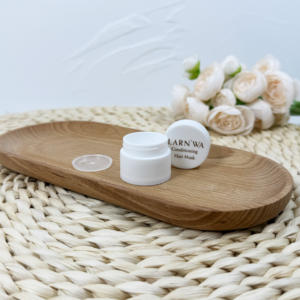 Pot en plastique PET transparent à large ouverture avec couvercle à vis blanc pour l'emballage alimentaire et cosmétique, 50g, 100g, 150g, 250g - Product Image 1