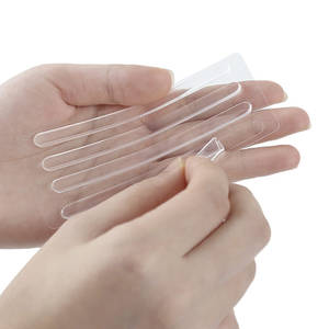 Almohadillas de Gel de silicona para talón trasero, cómodas almohadillas de Gel para talón, antiabrasión, transparentes, invisibles, <span class=keywords><strong>tiras</strong></span> adhesivas para sandalias, 4 Uds. - Product Image 3