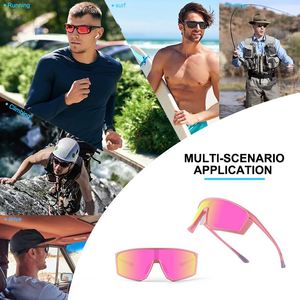 Gafas de Sol Deportivas Polarizadas con Espejo Rosa UV400 para Mujer, Ciclismo, Running, Logotipo Personalizado, Tamaño Grande, Ligeras - Product Image 5