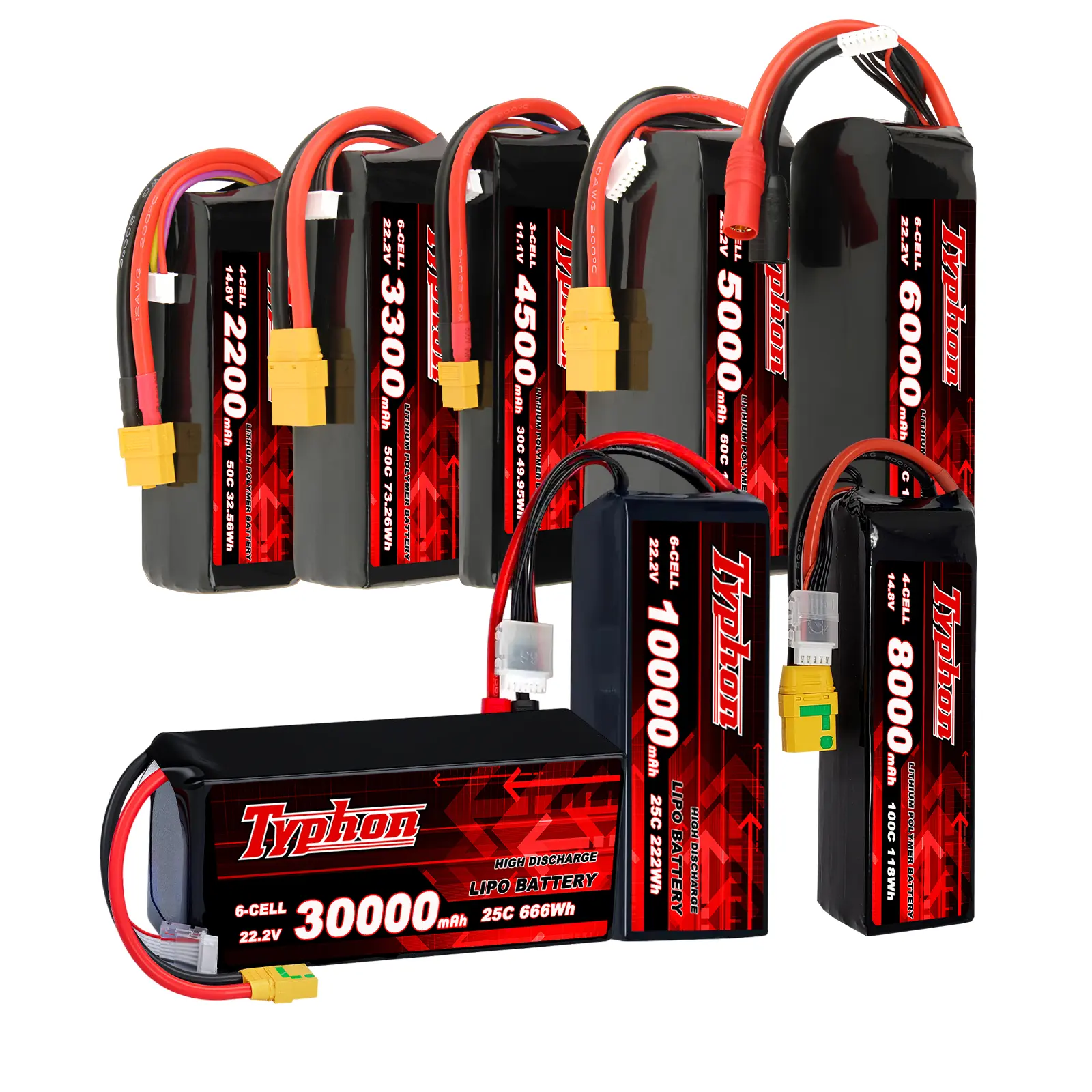 Baterai Lipo Rc Lipo Kustom, Baterai Lipo 7.4V 11.1V 14.8V 22.2V 2S 3S 4S 6S 1500 Mah 1550Mah 2200Mah 5200/8000/10000/16000/22000Mah