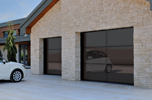 Portes de <span class=keywords><strong>garage</strong></span> roulantes automatiques/intelligentes en verre en aluminium sans cadre de villa moderne commerciale pour des maisons - Product Image 6