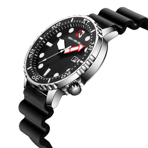 Montre à quartz pour homme Benewave, alliage, silicone, résistante à l'eau 30M, style sport et loisirs, verte, pour un look décontracté et tendance - Product Image 5