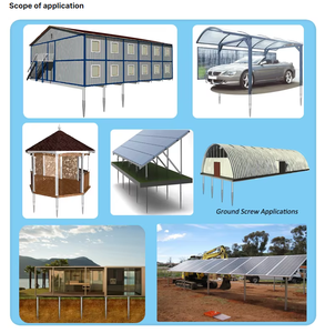 Perceuse à vis <span class=keywords><strong>au</strong></span> <span class=keywords><strong>sol</strong></span> avec bride sans bride Vis d'ancrage en acier pour système de montage <span class=keywords><strong>au</strong></span> <span class=keywords><strong>sol</strong></span> solaire ou fondation de maisons en <span class=keywords><strong>bois</strong></span> - Product Image 4