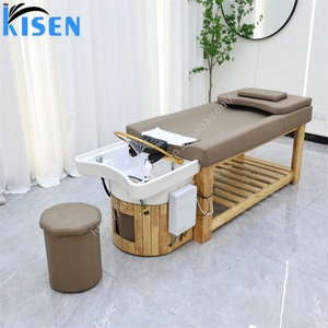 เตียงสระผม Kisen Fashion รุ่น Orignal ทำจากไม้ พร้อมที่นอนสั่งทำพิเศษ โต๊ะสปาหัว เฟอร์นิเจอร์สำหรับร้านทำผม - Product Image 6