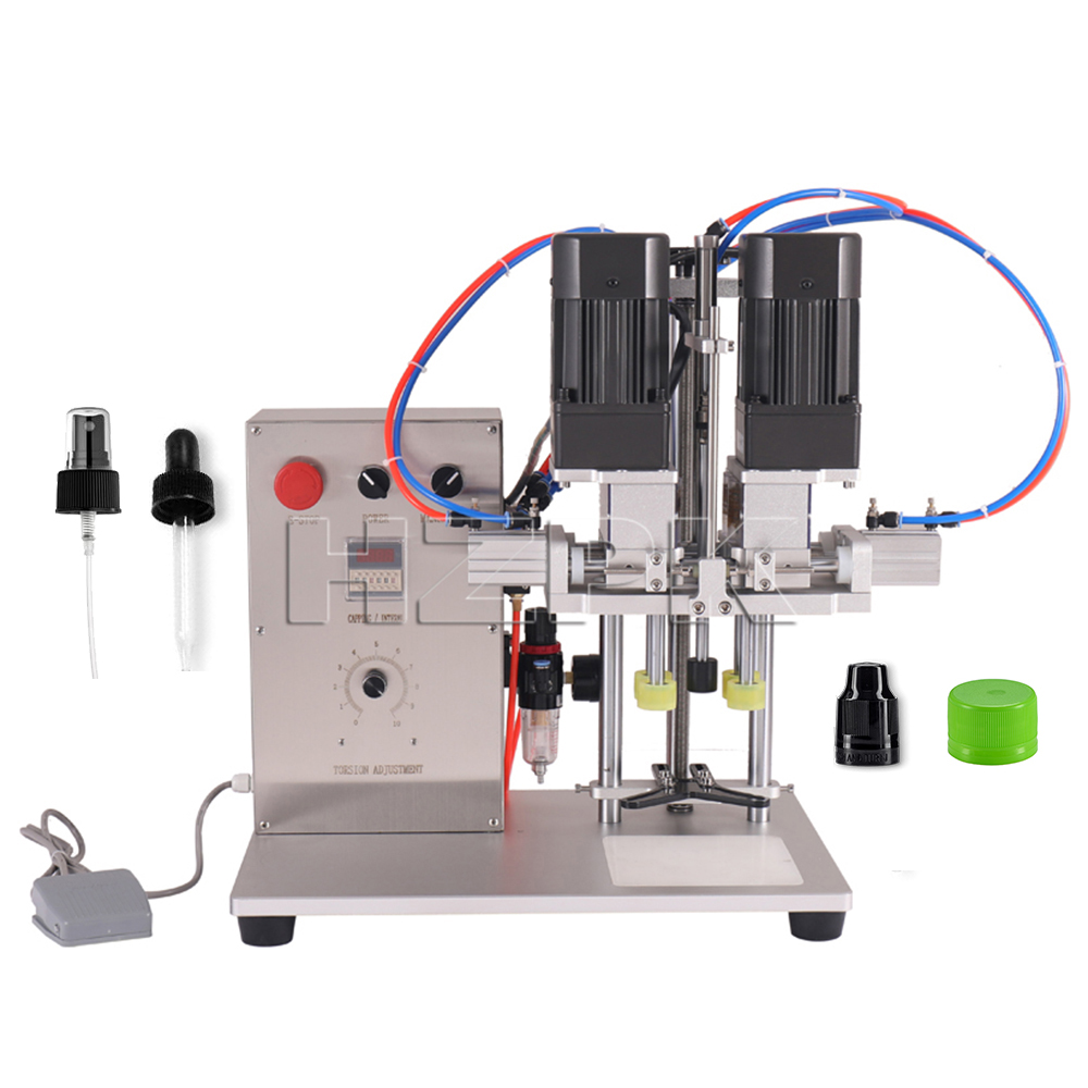 HZPK Настольный Semi автоматическая машина для упаковки в откручивающаяся глазных капель эфирного масла флакон-капельница триггер ПЭТ-бутылки крышка делая машину