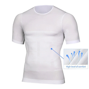 Camisetas Moldeadoras de Cuerpo para Hombre, Elásticas, Ajustadas, de Manga Corta, para Fitness, Ropa Interior Moldeadora, Adelgazante, para Moldear el Abdomen y el Busto - Product Image 4