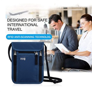 Portefeuille multifonctionnel en nylon à fermeture éclair, anti-vol RFID, personnalisé, pour voyages à l'étranger et billets d'avion – Vente chaude - Product Image 4