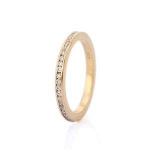 แหวนเพชรนิรันดรทรงกลมมีค่า,แหวนซ้อนกันได้แหวนทองคำขาว18K เครื่องประดับหรูหราสำหรับผู้หญิง - Product Image 4