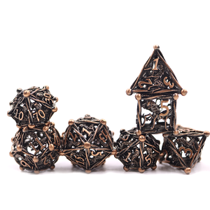 Ankheg-Juego de dados de Metal hueco, DND 7 D & D, para juego de mazmorras y Dragón, <span class=keywords><strong>color</strong></span> cobre antiguo - Product Image 6