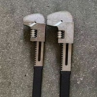 Clé à molette réglable en acier inoxydable de type F, à embout flexible, multifonctionnelle, à grande ouverture, à angle droit, pince universelle pour tuyaux
