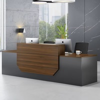 Comptoir de réception moderne en surface solide blanche brillante pour immeubles de bureaux, supermarchés, centres commerciaux, hôtels - Marque ML Chine