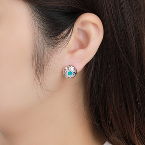 Warm Cloud Twilight Beach Rose Pendientes 925 Sterling Silver OPAL con Diamond Main StonePearl Pendientes <span class=keywords><strong>de</strong></span> gota Dreamy up Wind Love - Product Image 3