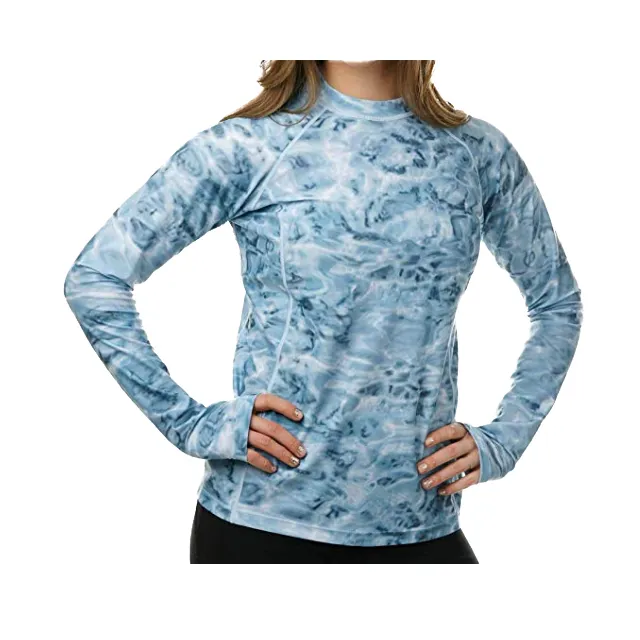 Dandan OEM Venta caliente Super suave ligero poliéster transpirable protección UV de manga larga de las mujeres Spf pesca senderismo camisas