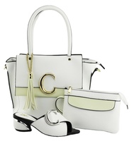 Dernières tendances en matière de chaussures italiennes blanches pour femmes, ensembles de chaussures et sacs de luxe assortis