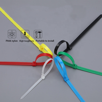 5*300mm 100 pièces/sac coloré 66 attaches de câble autobloquantes pinces en plastique sangles de liaison autobloquantes