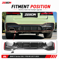 Diffuseur arrière ZESON en fibre de carbone véritable style M5 pour BMW Série 5 G30 M5 F90 540i 530i 2017-2023
