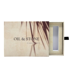 Luxury High Quality <b>Kraft</b> Paper Custom Design Cosmetics Perfume Packaging Drawer <b>Box</b> With Custom Ribbon - Product Image 2