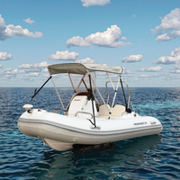 Bateau de pêche gonflable à rames en fibre de verre CE Small 330 Rib avec moteur hors-bord à vendre