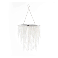 Lustre en perles de cristal acrylique argenté de luxe décorations de scène de fête de mariage