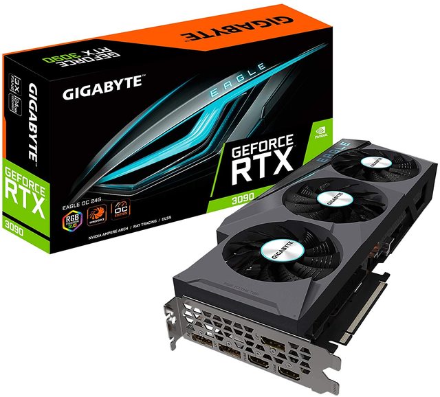 GIGABYTE 2021 RTX 3090 Eagle OC (Falcon) 24GB GeForce RTX 3090 AMD Chipset Magic Eagle Snow Eagle Super Carving for Desktop Fan