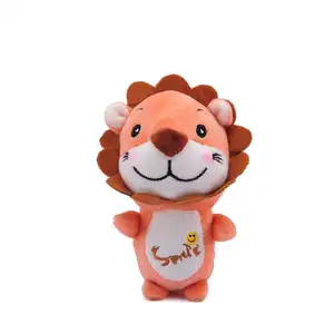 EE1219 peluche bambola giocattolo Mini Sunny Lion Plushie portachiavi per artiglio macchina bambola borsa ciondolo peluche sorriso leone portachiavi