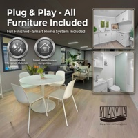 Casa Modular Prefabricada de Acero Ligero Ultrafino de 700 mm, Plegable, para Jardín, Oficina, Almacenamiento, Supermercado y Tienda