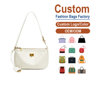 Sac à bandoulière en cuir de vachette pleine fleur de luxe crème pour femme, avec fermeture éclair antivol et fermoir, sac porté épaule ou croisé - Product Image 2