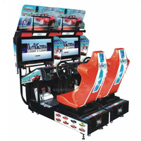 Simulateur de course automobile Sqarcade 95% neuf, 32 pouces, à monnayeur, jeu d'arcade Outrun 2, avec prise UE, personnalisable