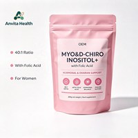 Poudre de Myo-Inositol et D-Chiro-Inositol à Marque Blanche, Rapport 40:1, Mélange d'Acide Folique, Formule Personnalisée OEM ODM