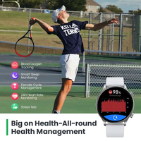 Reloj Inteligente Deportivo Solar Plus RT3 con Pantalla AMOLED de 1.43'', LS16, Bluetooth 5G, Llamadas Telefónicas, GPS, Monitor de Ritmo Cardíaco, Alarma, Resistente al Agua IP68