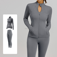 Conjuntos de Yoga para Mujer, 2 Piezas, Ropa Deportiva a Rayas, Talla Grande, Logotipo Personalizado, Top de Gimnasio, Leggings, Pantalones, Ropa de Entrenamiento