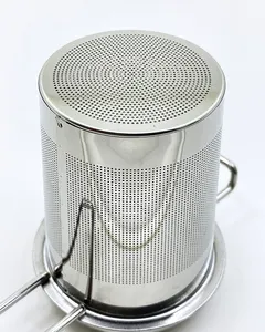 Custom Tea Infuser Stainless Steel Fine Mesh Tea Steeper Strainer With Double Handle For Loose Tea