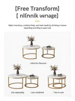 Table basse ronde de luxe nordique moderne pour salon, ensemble de tables basses pour la maison