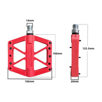Pédales de vélo en nylon pour vélo de route noir/rouge/jaune/argent antidérapant VTT Pédale de vélo en nylon de différentes couleurs