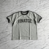 T-shirts en coton vierges lavés style vintage, entièrement personnalisables, impression DTG de logo sur mesure pour marque, qualité usine supérieure