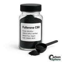 Poudre de fullerène C60 CAS 99685-96-8 Pureté 99,95%+ Poudre noire Carbonsphère pour la cosmétique et la R&D biomédicale