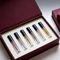 Set Penemuan Parfum Minyak Atsiri 6-Paket Kustom 3ml & 5ml dengan Kotak Magnetik Flip-Top dan Kemasan Botol Semprot Berlogo Foil