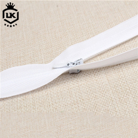 Cerniera bianca invisibile con cerniera in Nylon riciclato ideale 60 cm fascino in Nylon chiuso per abito