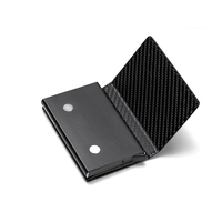 Mini portefeuille en aluminium intelligent pour hommes étui à cartes RFID à éjection automatique avec fermeture ouverte boîte portefeuille minimaliste à courte longueur