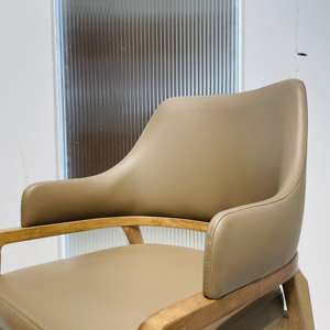 Silla de Comedor de Lujo Moderna de Alta Gama, Diseño Nórdico <span class=keywords><strong>Italiano</strong></span> Escandinavo, Cuero PU y Madera, para Sala de Estar o Restaurante - Product Image 5