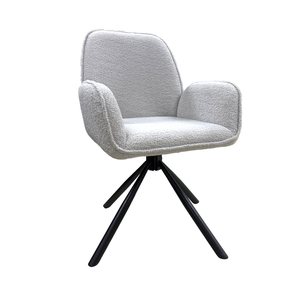 <span class=keywords><strong>Chaise</strong></span> de salle à manger pivotante avec accoudoirs, mobilier de maison moderne, siège rembourré en tissu velours Teddy, <span class=keywords><strong>chaise</strong></span> polyvalente pour îlot de cuisine ou comptoir - Product Image 2